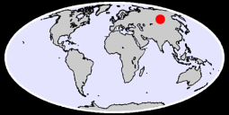 53.84 N, 105.00 E Global Context Map