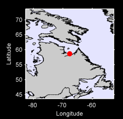 58.66 N, 67.69 W Local Context Map