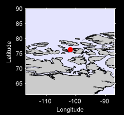 76.35 N, 101.89 W Local Context Map