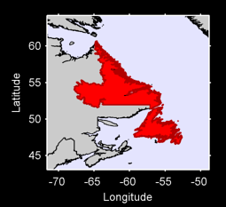 Newfoundland and Labrador Local Context Map