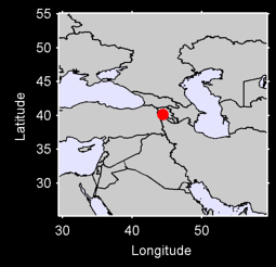 YEREVAN ZVARTNOTS Local Context Map