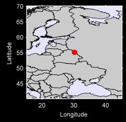 VITEBSK  BYELORUSSIA   FORMER Local Context Map