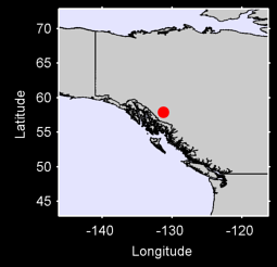 TELEGRAPH CREEK,BC Local Context Map