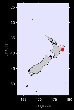 GISBORNE AERODROME AWS Local Context Map