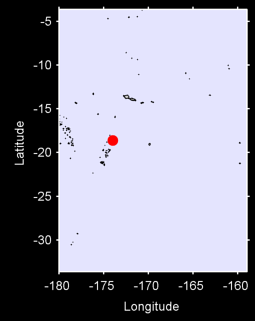 VAVAU TONGA ISLAND Local Context Map