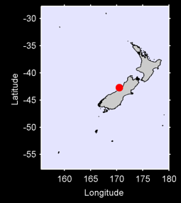 HOKITIKA AERODROME AWS Local Context Map