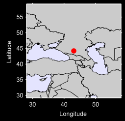 MINERAL'NYE VODY U.S.S.R. Local Context Map