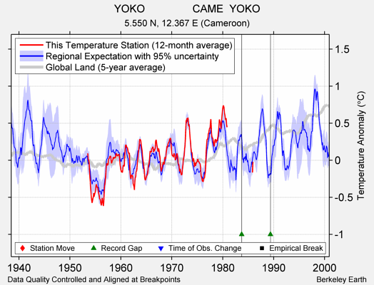 YOKO                CAME  YOKO comparison to regional expectation
